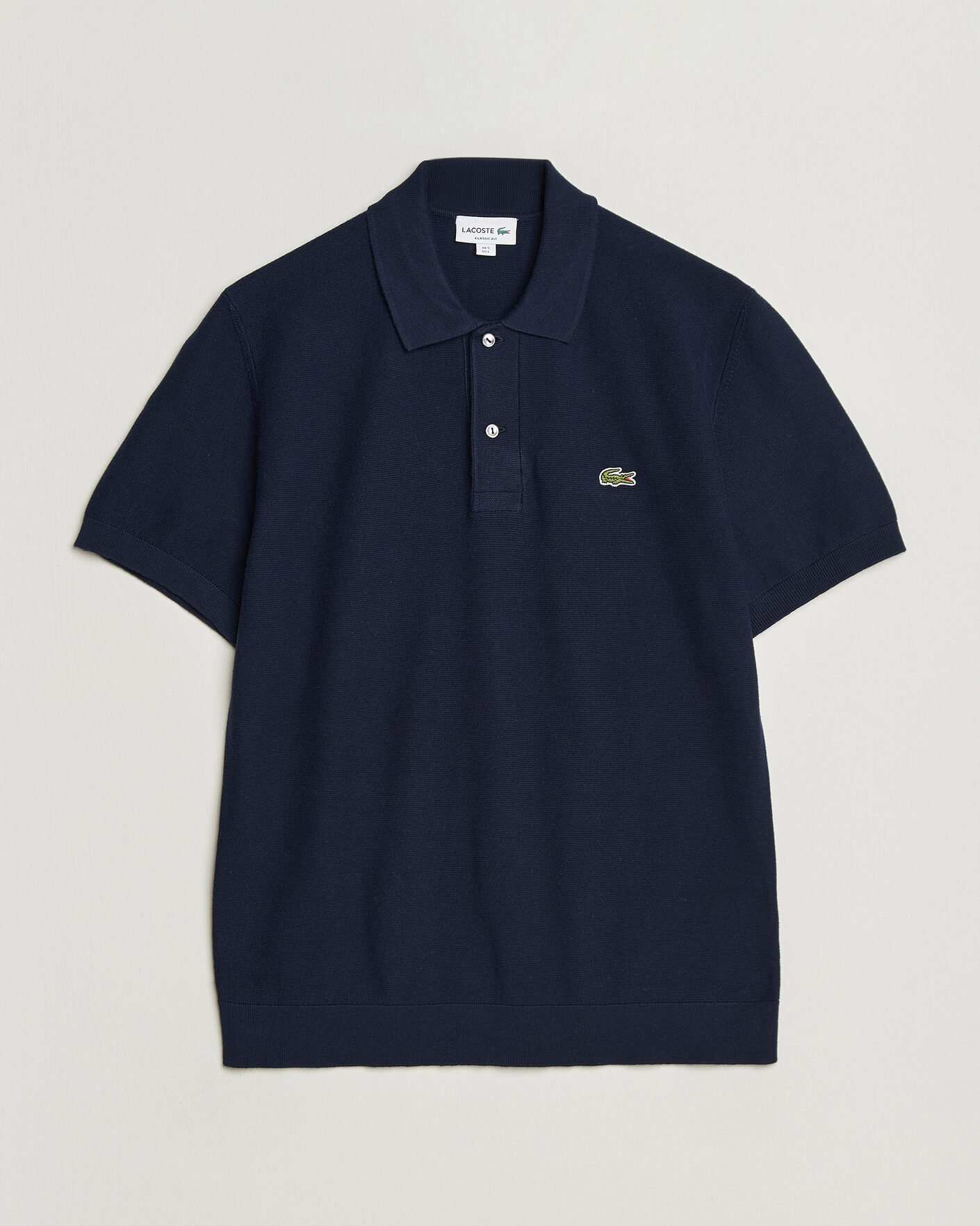 Uomini | Polo | Lacoste | Cotton Knitted Polo Navy Blue