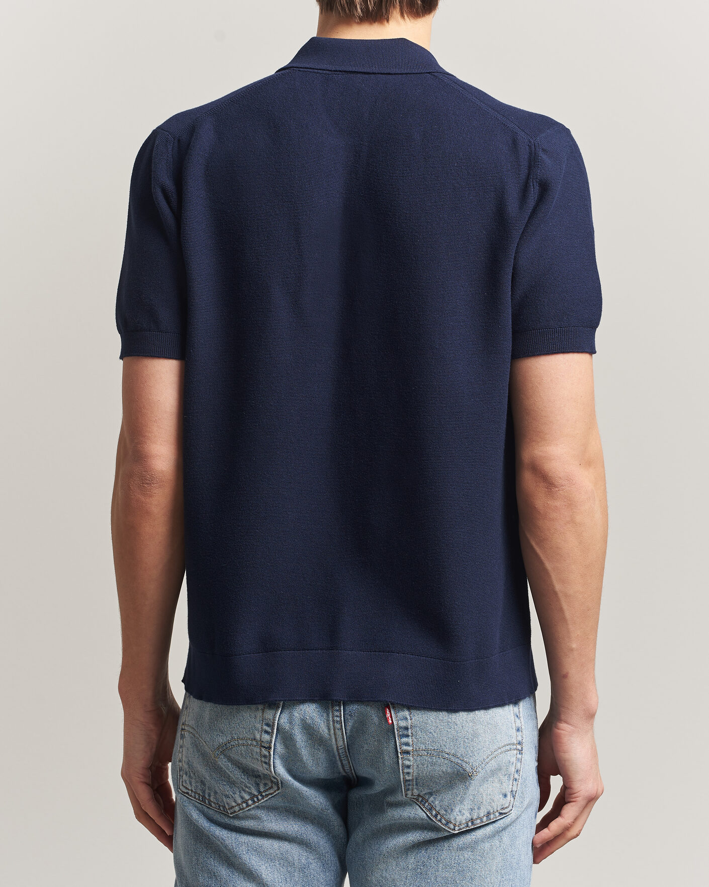 Uomini | Polo | Lacoste | Cotton Knitted Polo Navy Blue