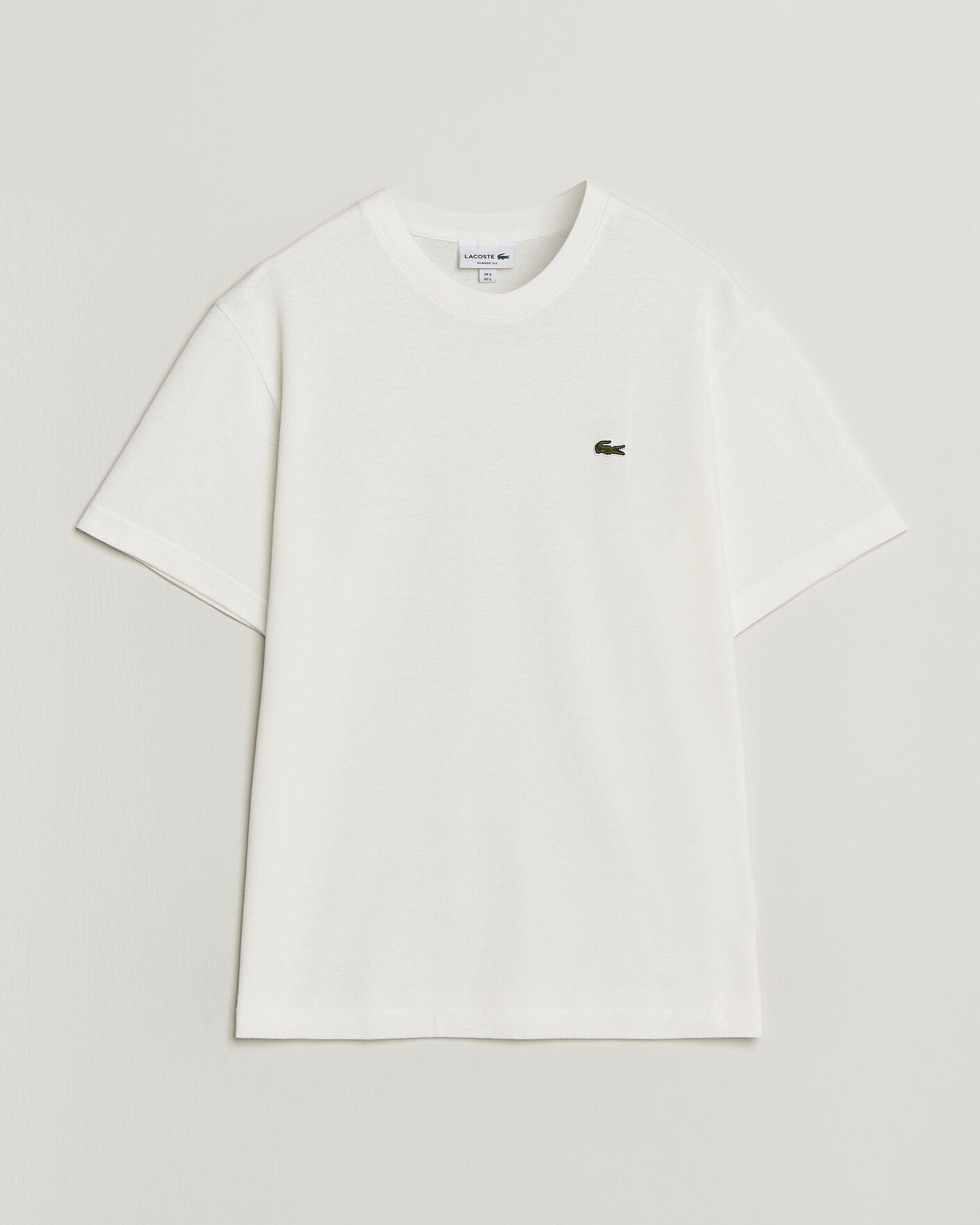 Uomini | T-shirt | Lacoste | Cotton/Linen Pique T-Shirt Flour