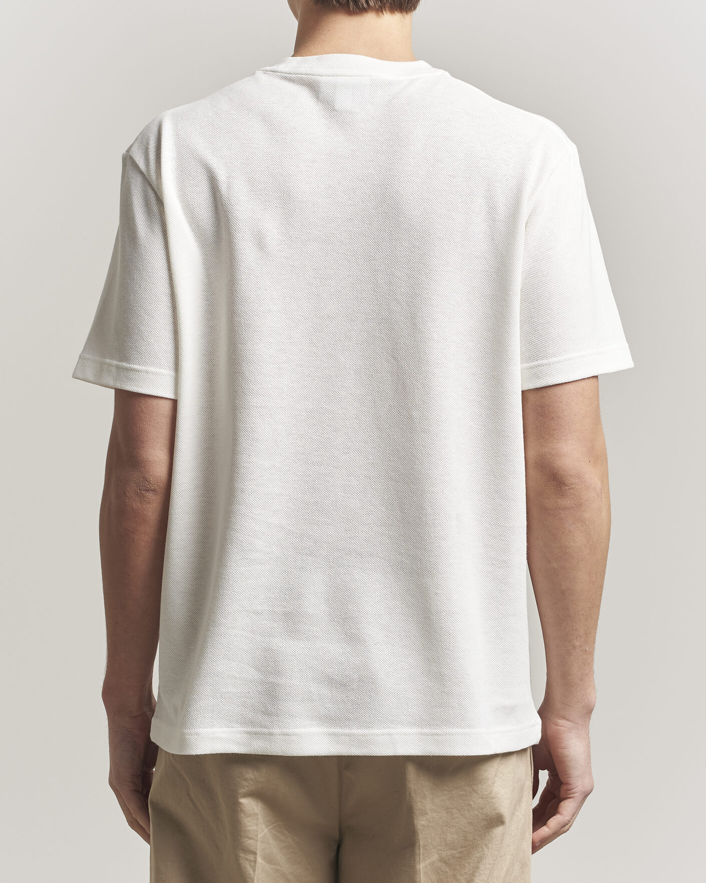 Uomini | T-shirt | Lacoste | Cotton/Linen Pique T-Shirt Flour