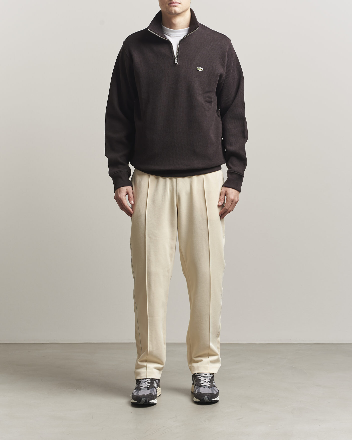 Uomini | Pantaloni | Lacoste | Piqué Track Pants Naturel Clair