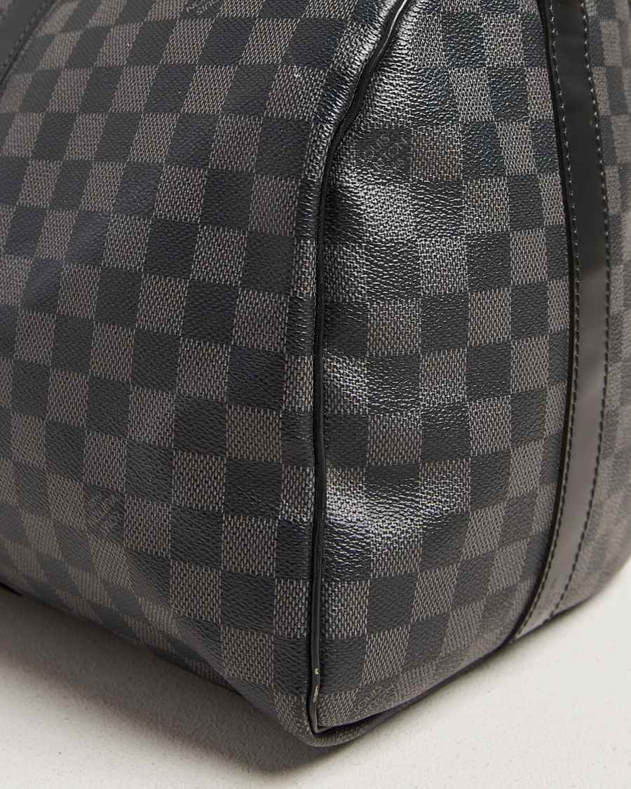 Uomini | Pre-Owned & Vintage Bags | Louis Vuitton Pre-Owned | Keepall Bandouliére 45 Damier Graphite