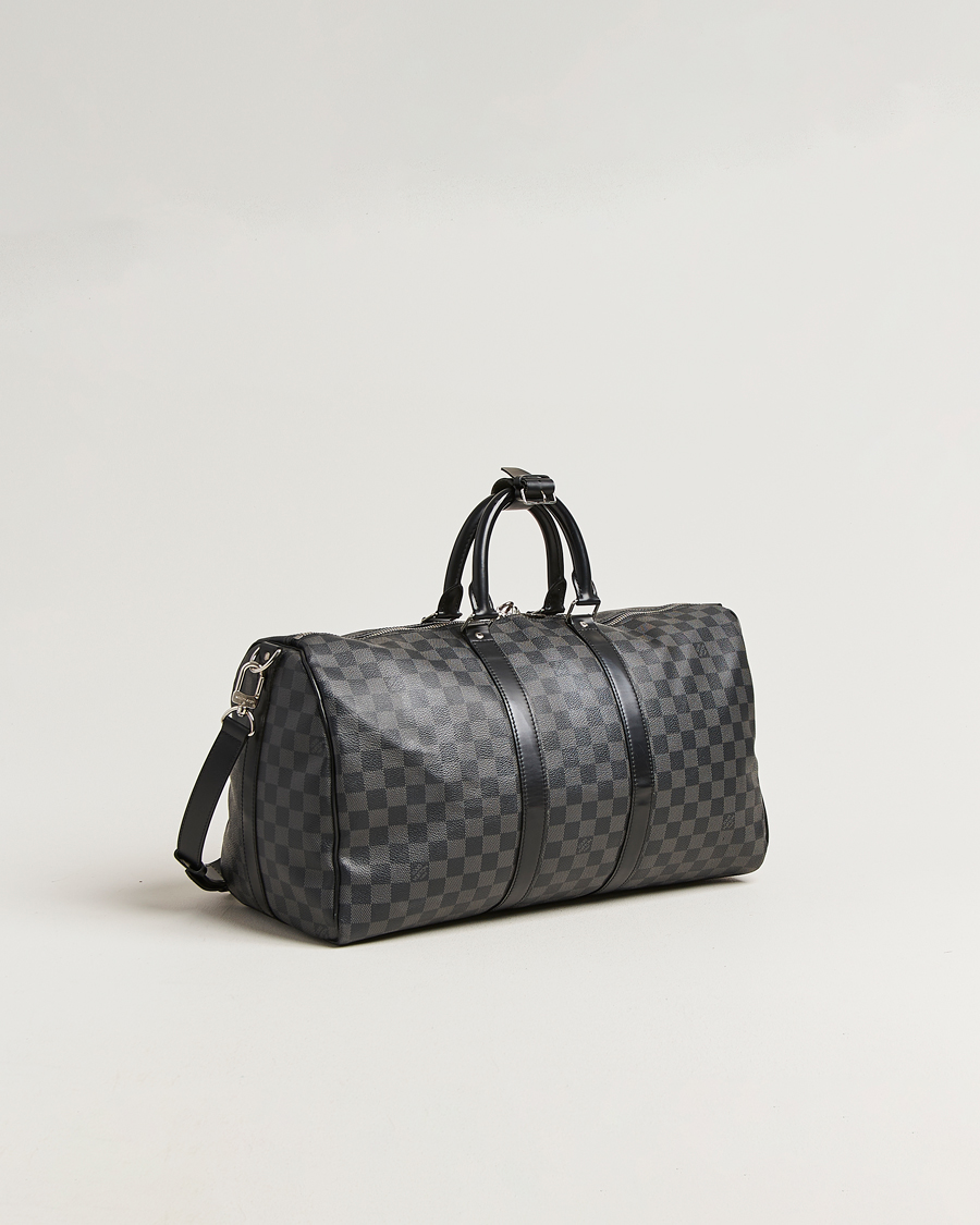 Uomini | Pre-Owned & Vintage Bags | Louis Vuitton Pre-Owned | Keepall Bandouliére 45 Damier Graphite