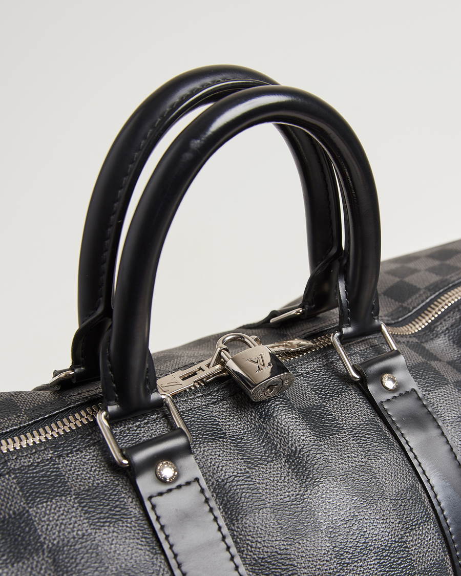 Uomini | Pre-Owned & Vintage Bags | Louis Vuitton Pre-Owned | Keepall Bandouliére 45 Damier Graphite