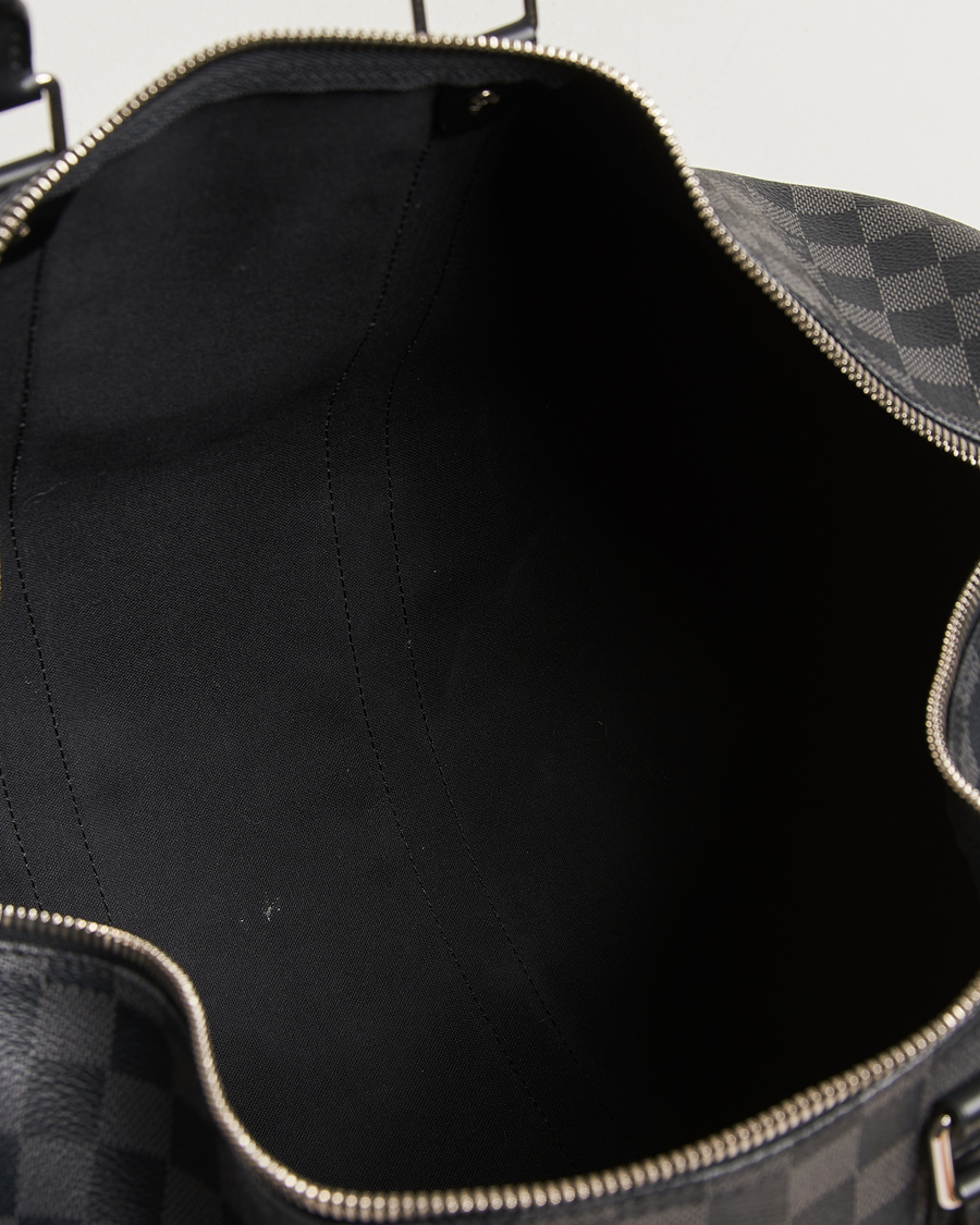 Uomini | Pre-Owned & Vintage Bags | Louis Vuitton Pre-Owned | Keepall Bandouliére 45 Damier Graphite