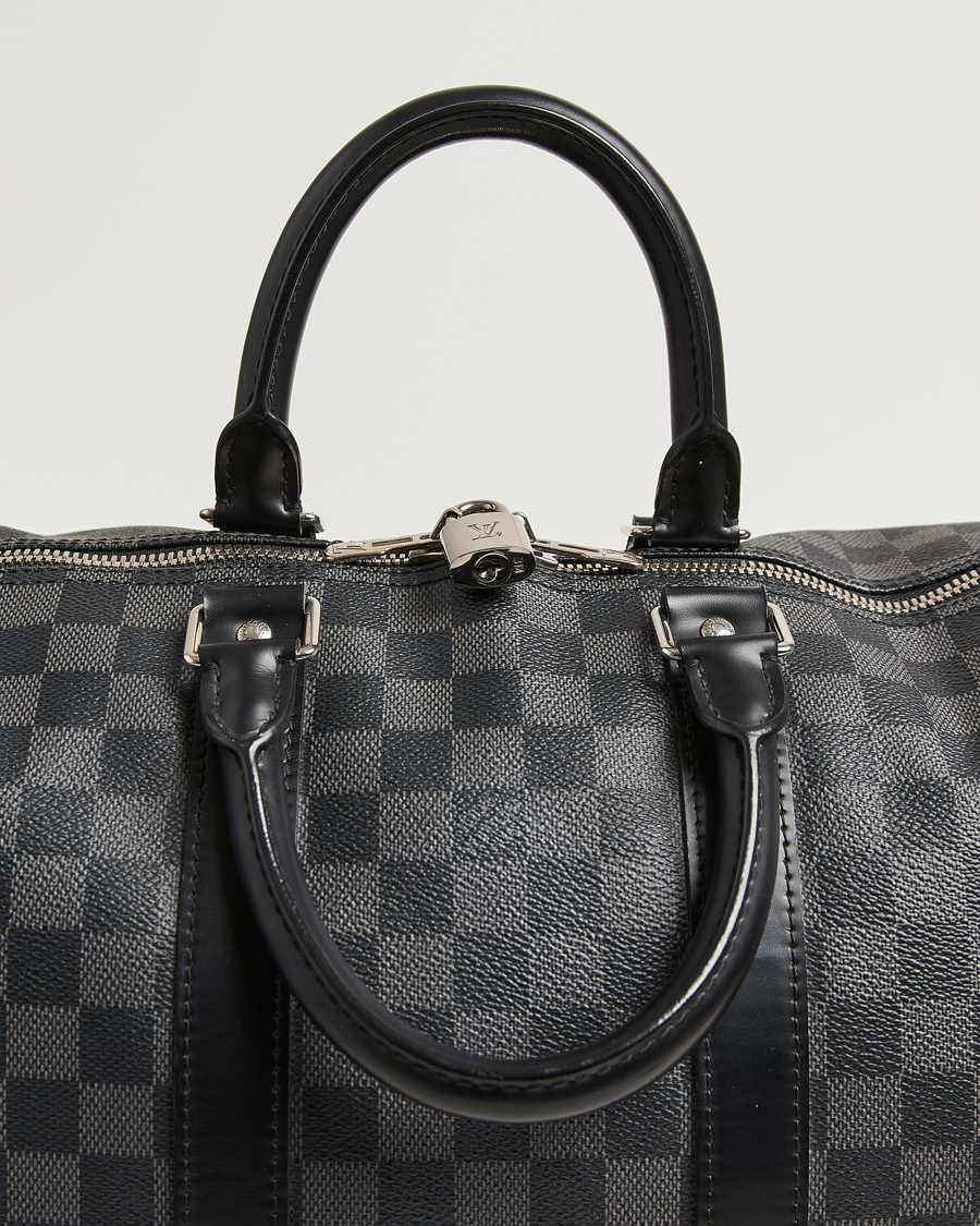 Uomini | Pre-Owned & Vintage Bags | Louis Vuitton Pre-Owned | Keepall Bandouliére 45 Damier Graphite