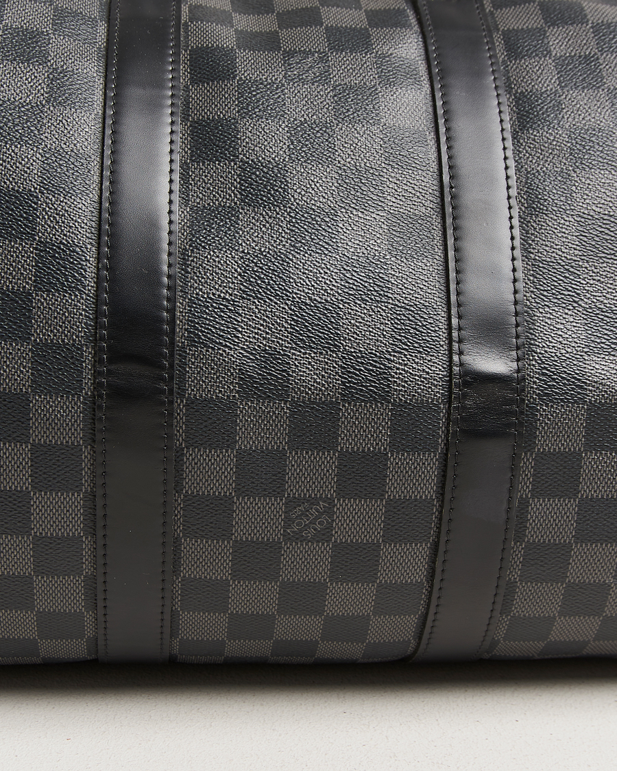 Uomini | Pre-Owned & Vintage Bags | Louis Vuitton Pre-Owned | Keepall Bandouliére 45 Damier Graphite