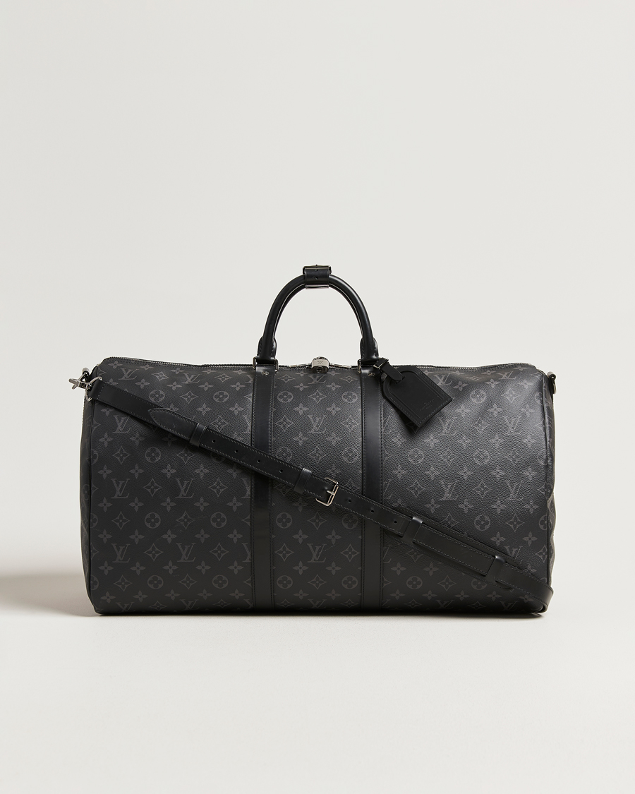 Uomini | Louis Vuitton Pre-Owned Keepall Bandouliére 55 Monogram Eclipse | Louis Vuitton Pre-Owned | Keepall Bandouliére 55 Monogram Eclipse