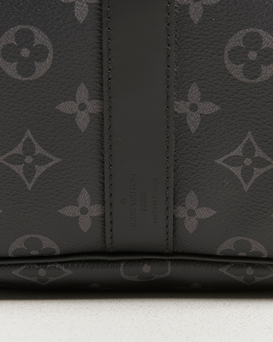 Uomini | Louis Vuitton Pre-Owned Keepall Bandouliére 55 Monogram Eclipse | Louis Vuitton Pre-Owned | Keepall Bandouliére 55 Monogram Eclipse