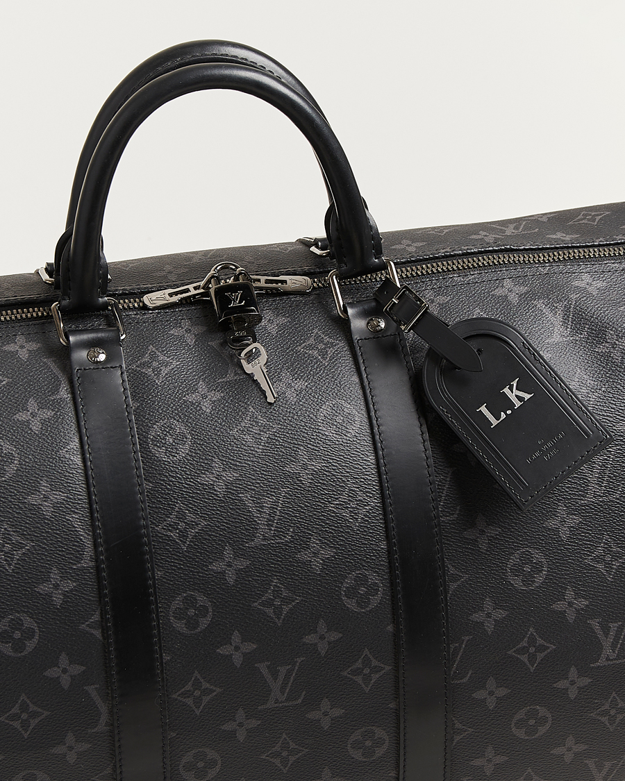 Uomini | Louis Vuitton Pre-Owned Keepall Bandouliére 55 Monogram Eclipse | Louis Vuitton Pre-Owned | Keepall Bandouliére 55 Monogram Eclipse
