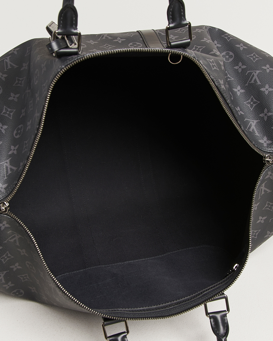 Uomini | Louis Vuitton Pre-Owned Keepall Bandouliére 55 Monogram Eclipse | Louis Vuitton Pre-Owned | Keepall Bandouliére 55 Monogram Eclipse
