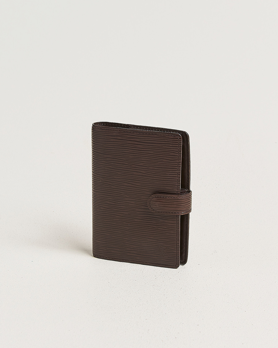 Uomini | Pre-Owned & Vintage Bags | Louis Vuitton Pre-Owned | Small Ring Agenda Cover Epi Leather Brown