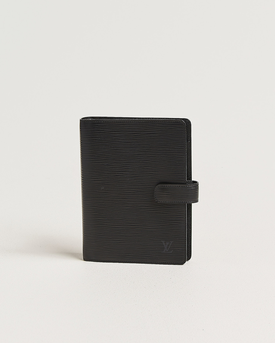 Uomini | Pre-Owned & Vintage Bags | Louis Vuitton Pre-Owned | Medium Ring Agenda Cover Epi Leather Black