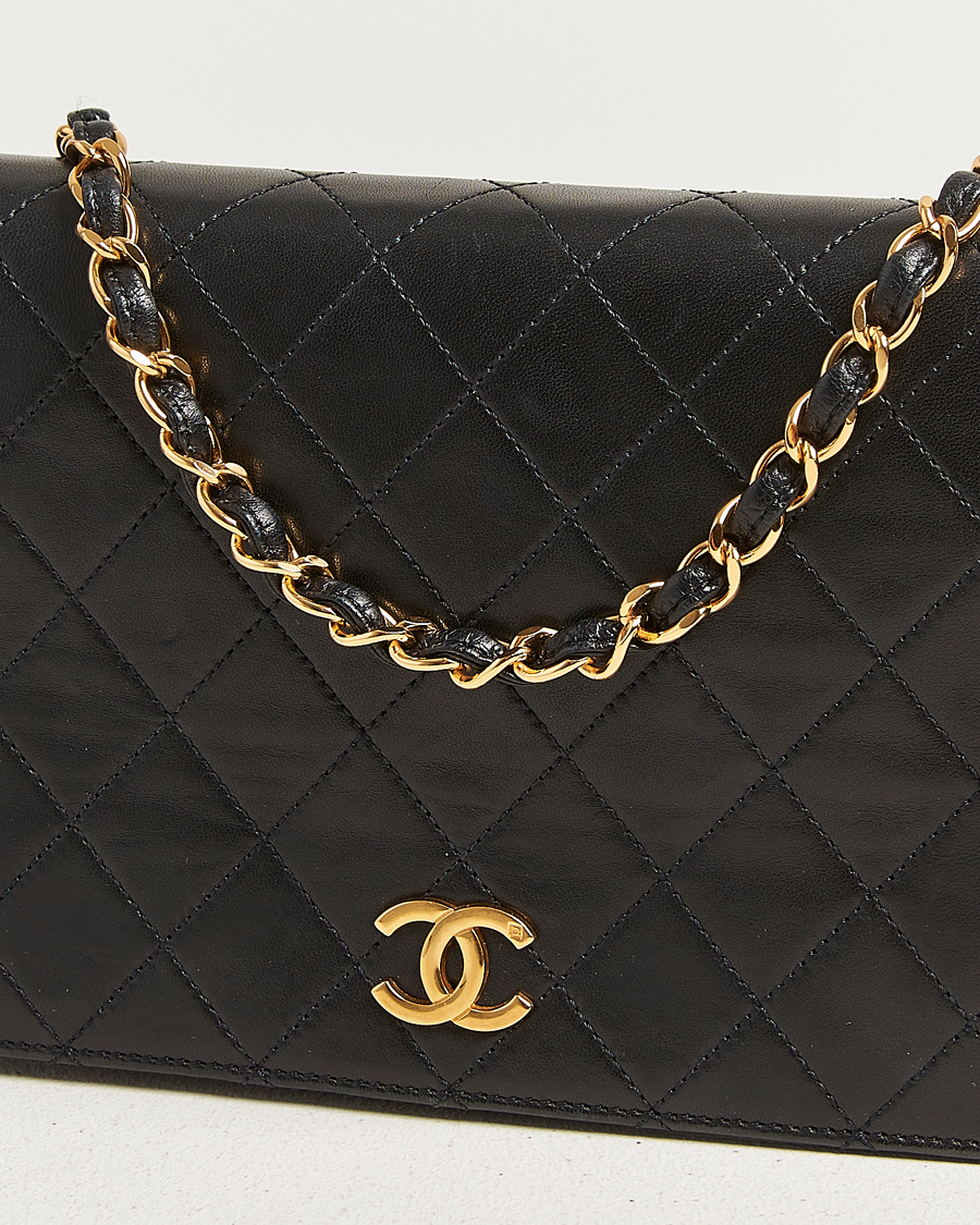 Uomini | Pre-Owned & Vintage Bags | Chanel Pre-Owned | Classic Single Flap Bag Lambskin Small Black