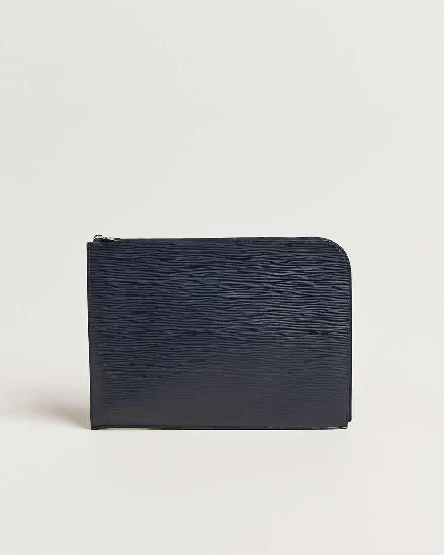 Uomini | Pre-Owned & Vintage Bags | Louis Vuitton Pre-Owned | Porte Documents Epi Leather Navy