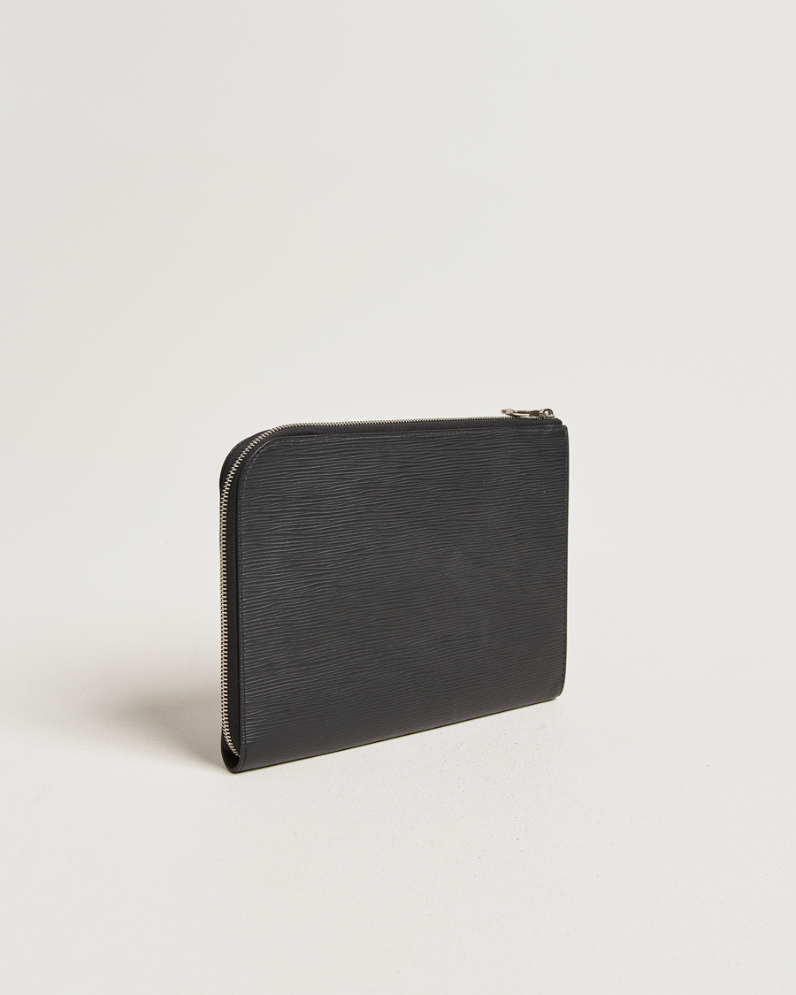Uomini | Pre-Owned & Vintage Bags | Louis Vuitton Pre-Owned | Porte Documents Epi Leather Black