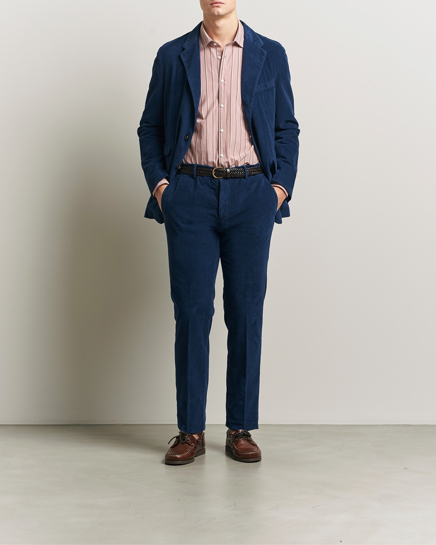 Uomini | Abiti | Massimo Alba | Sloop Corduroy Suit Midnight Blue