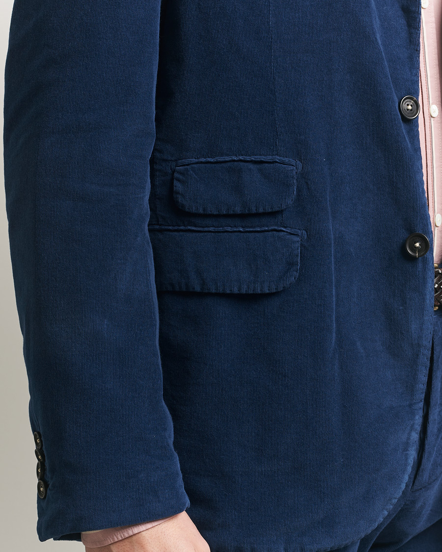 Uomini | Abiti | Massimo Alba | Sloop Corduroy Suit Midnight Blue