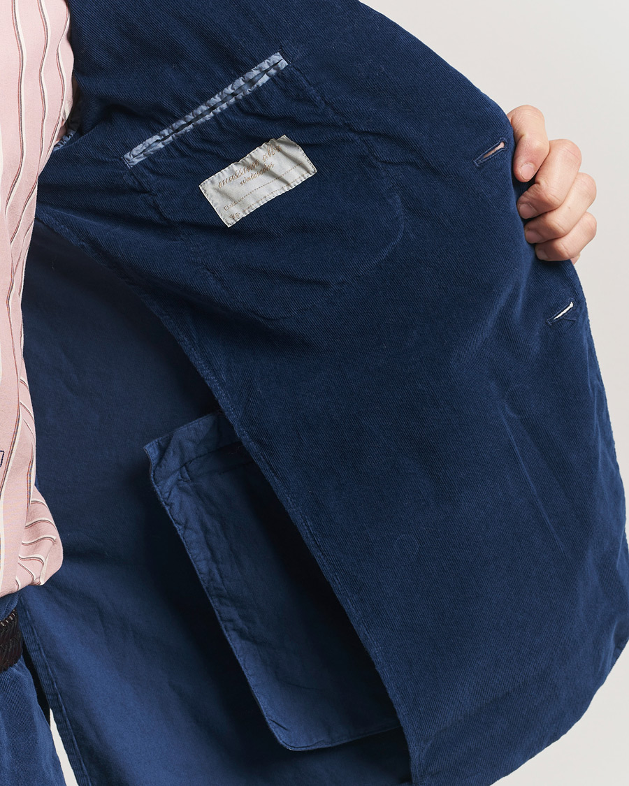 Uomini | Abiti | Massimo Alba | Sloop Corduroy Suit Midnight Blue