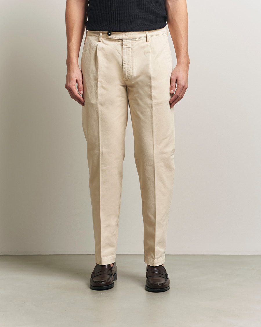 Uomini | Pantaloni | Massimo Alba | Ionio Cotton Trousers Light Beige