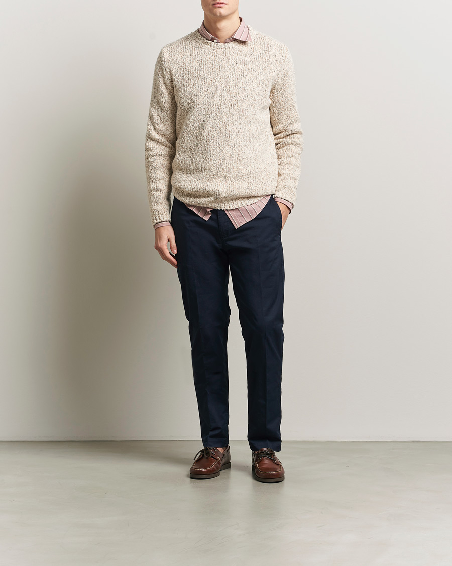 Uomini | Pantaloni | Massimo Alba | Winch Cotton Gabardine Trousers Navy