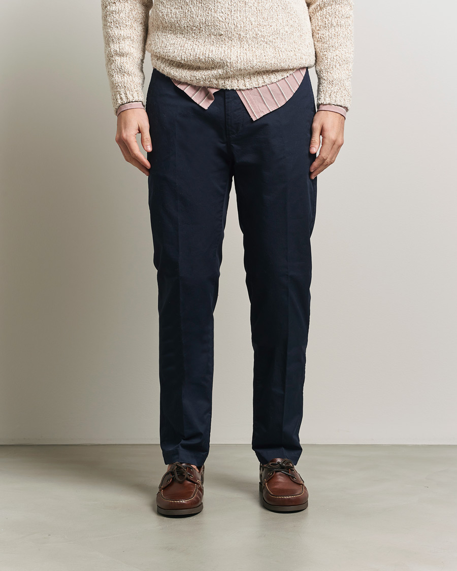 Uomini | Pantaloni | Massimo Alba | Winch Cotton Gabardine Trousers Navy