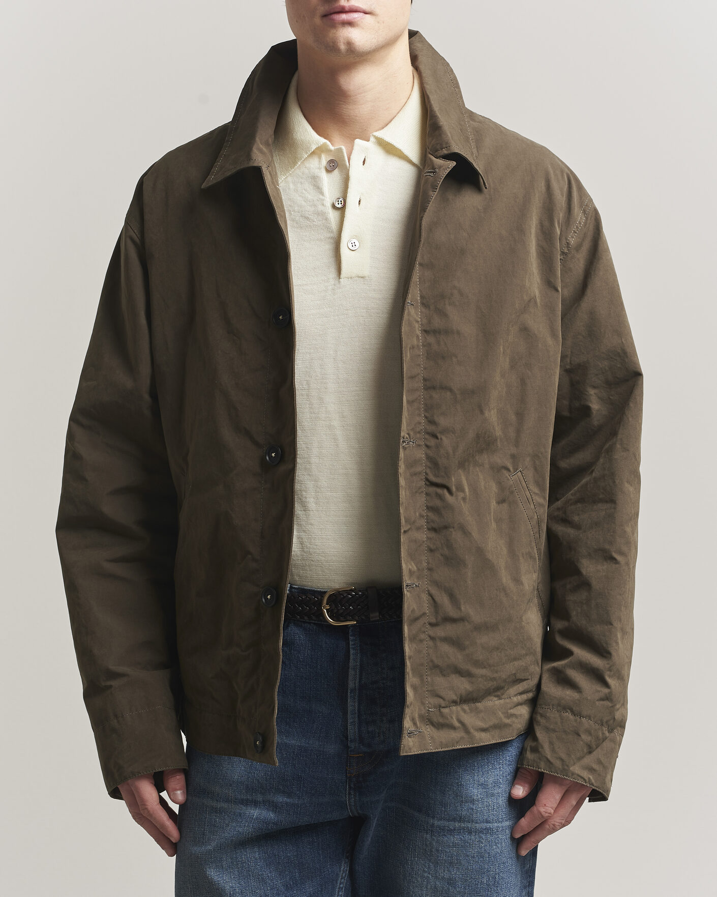 Uomini | Giacche | Massimo Alba | Lined Cotton Bomber Jacket Hunter