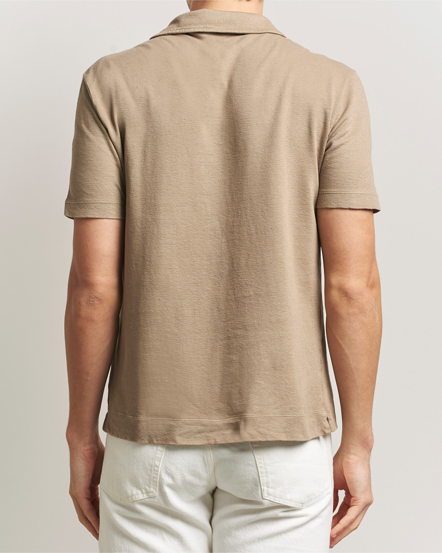 Uomini | Polo | Massimo Alba | Aruba Cotton/Linen Polo Camel