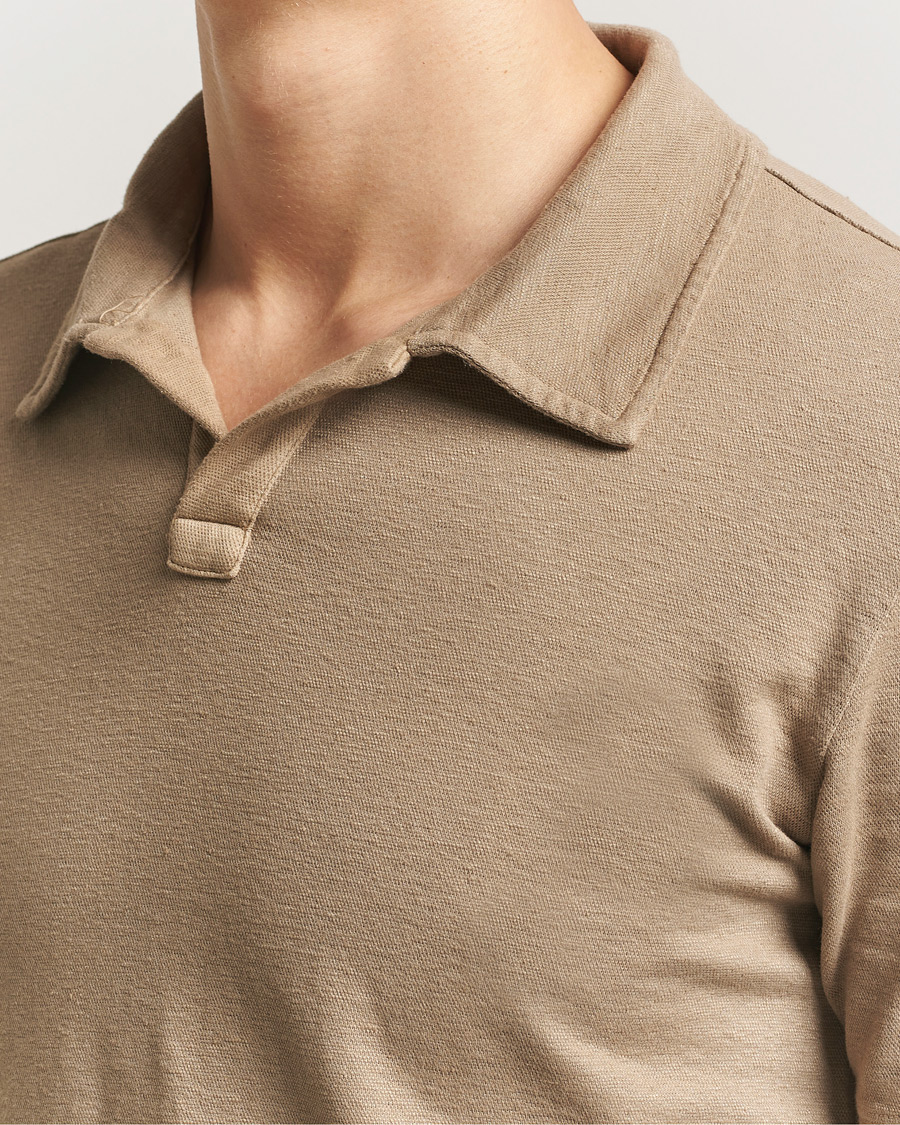 Uomini | Polo | Massimo Alba | Aruba Cotton/Linen Polo Camel