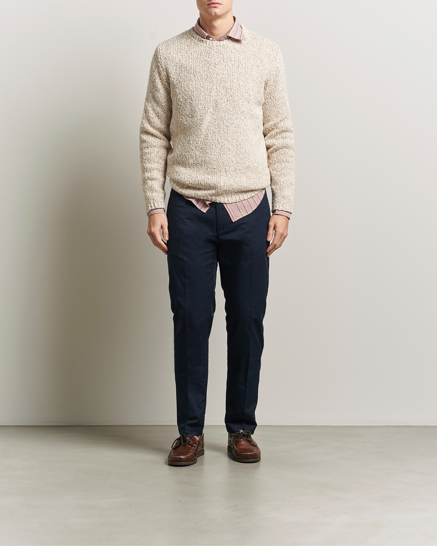 Uomini | Maglieria | Massimo Alba | Cotton Boucle Sweater Bronze