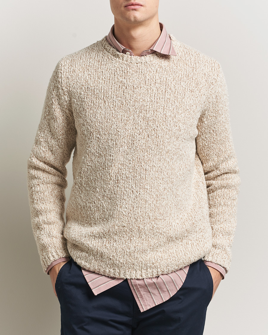 Uomini | Maglieria | Massimo Alba | Cotton Boucle Sweater Bronze