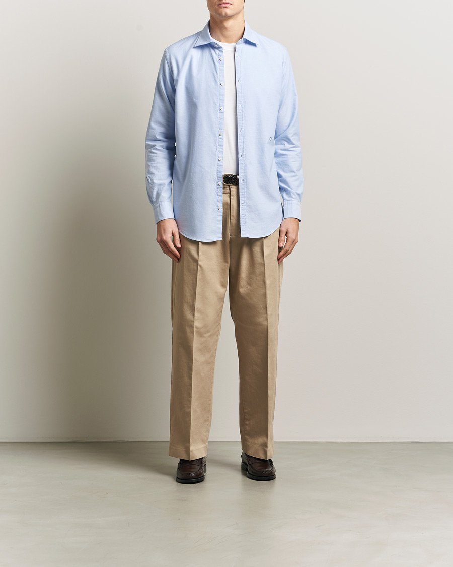 Uomini | Camicie | Massimo Alba | Genova Oxford Shirt Sky Blue