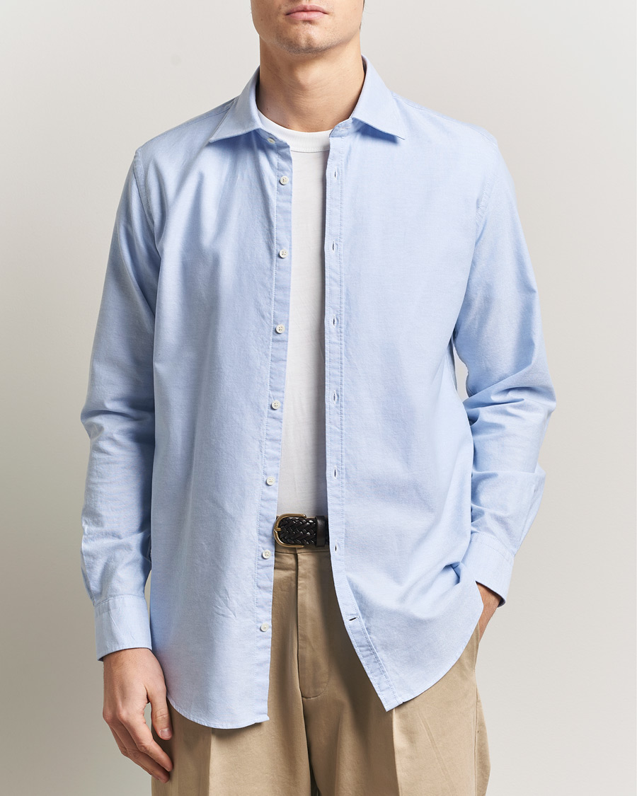 Uomini | Camicie | Massimo Alba | Genova Oxford Shirt Sky Blue