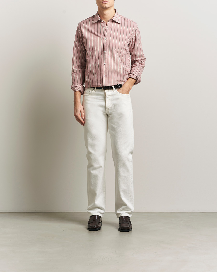 Uomini | Camicie | Massimo Alba | Genova Striped Shirt Old Rose