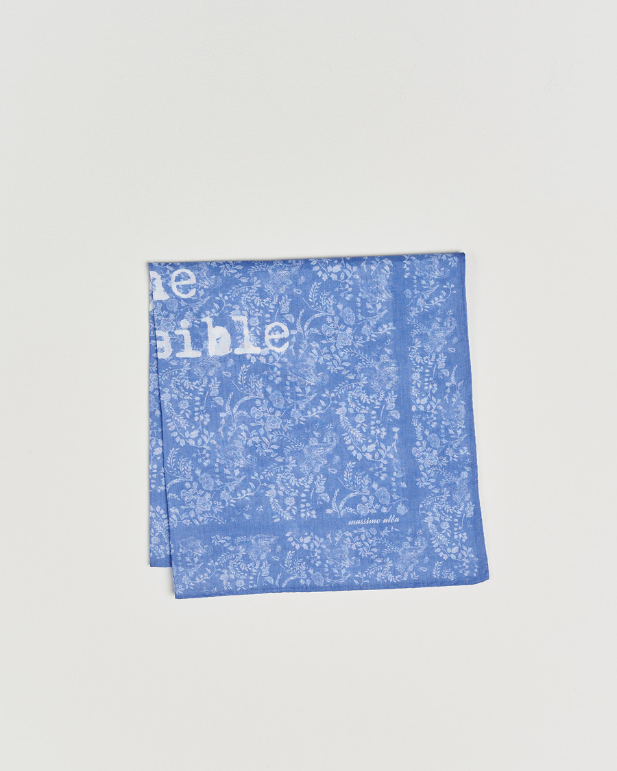 Uomini | Fazzoletti da taschino | Massimo Alba | Printed Cotton Voile Hankerchief Tulip