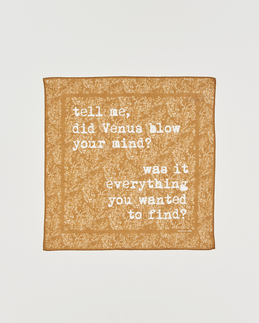 Uomini | Fazzoletti da taschino | Massimo Alba | Printed Cotton Voile Hankerchief Bronze