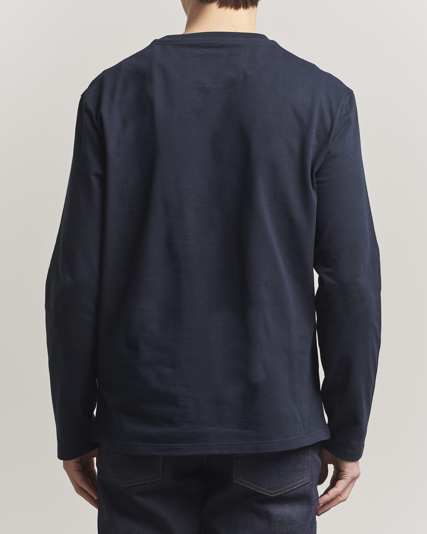 Uomini | T-shirt | Jil Sander | Long Sleeve Logo T-Shirt Navy