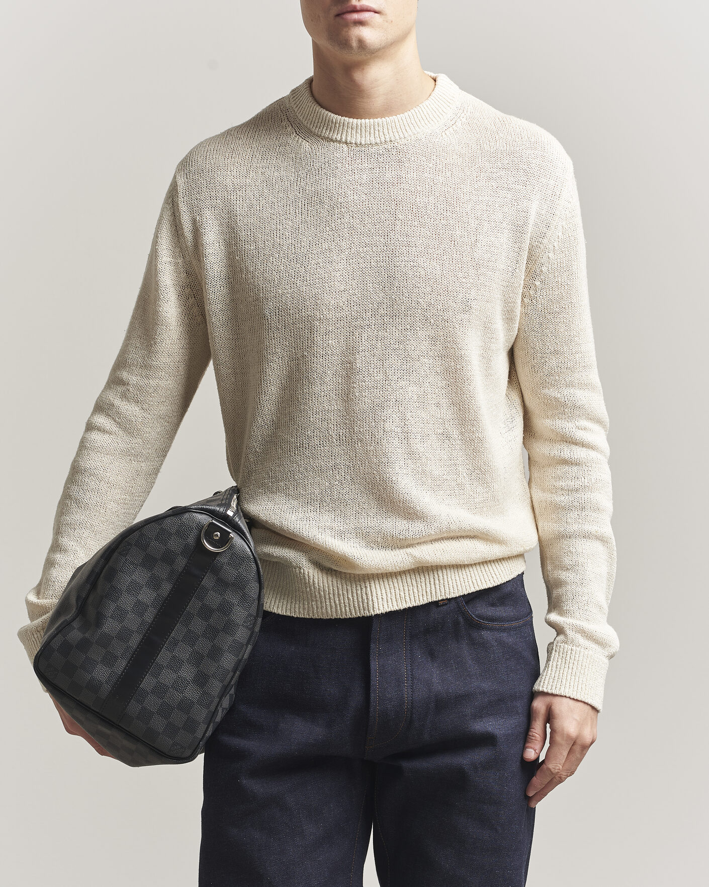Uomini | Maglieria | Jil Sander | Silk Blend Crew Neck Sweater Sand