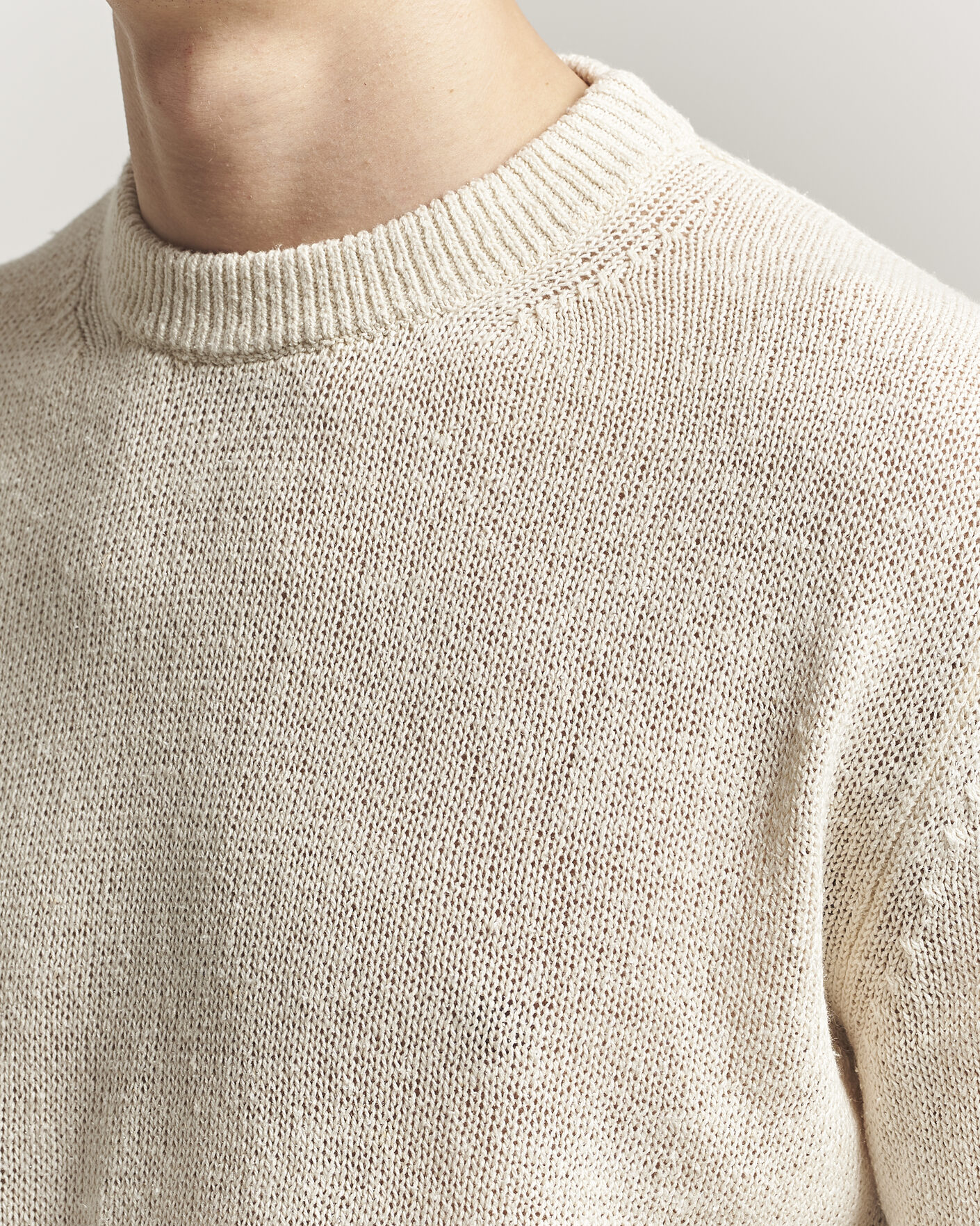 Uomini | Maglieria | Jil Sander | Silk Blend Crew Neck Sweater Sand
