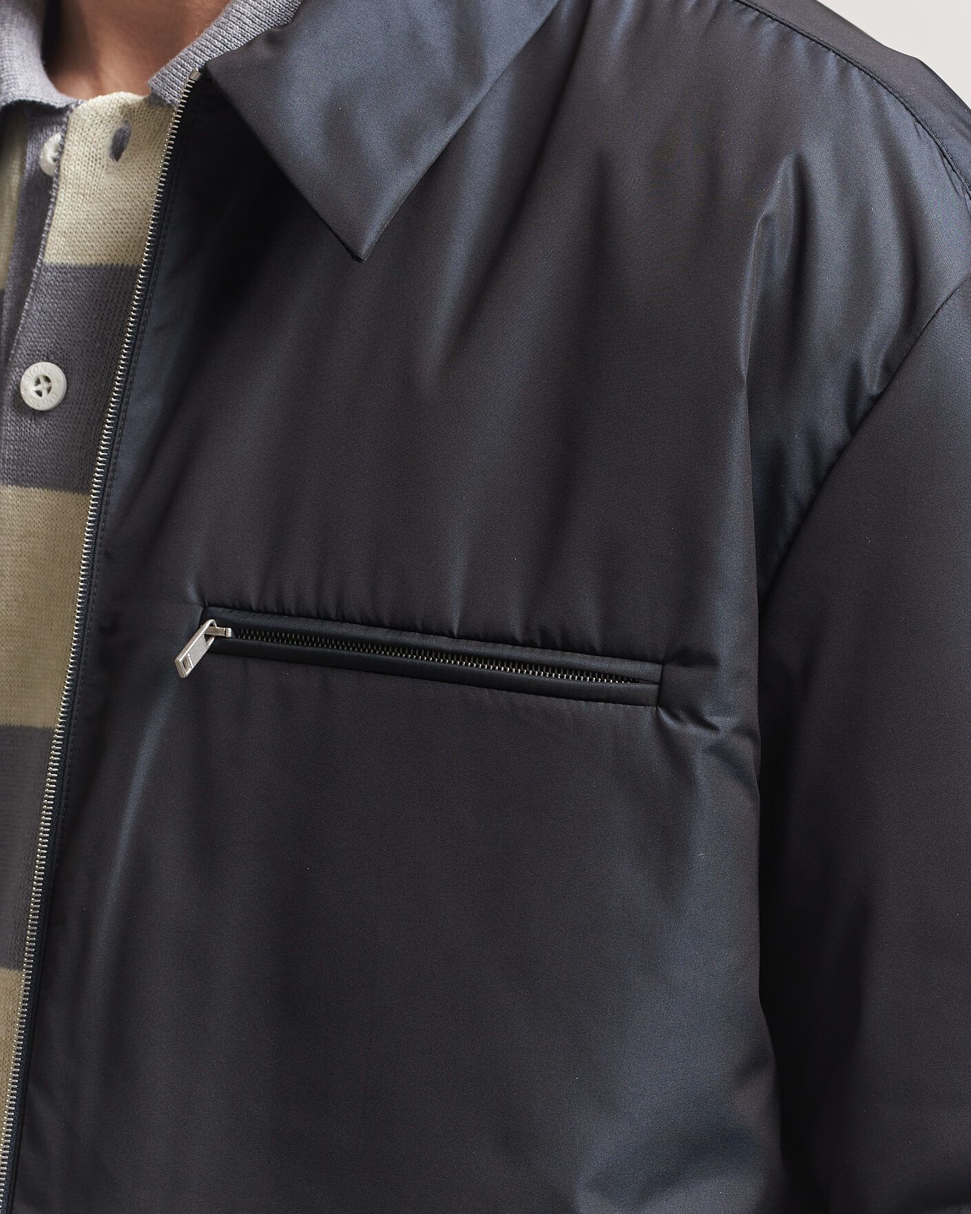 Uomini | Giacche | Jil Sander | Nylon Zip Jacket Navy