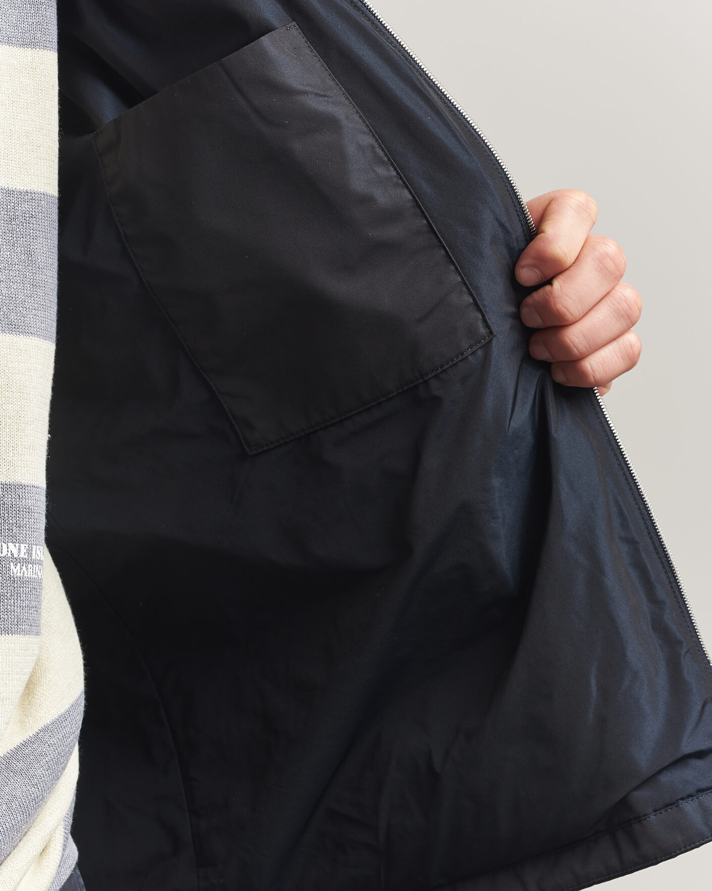 Uomini | Giacche | Jil Sander | Nylon Zip Jacket Navy