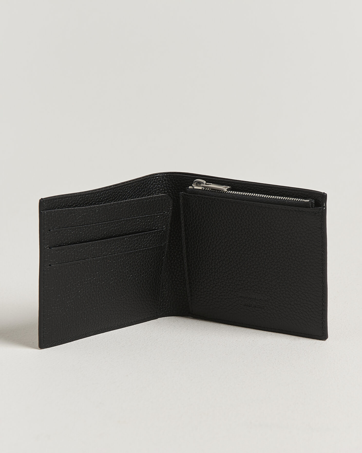 Uomini | Portafogli | Jil Sander | Grain Leather Zip Wallet Black