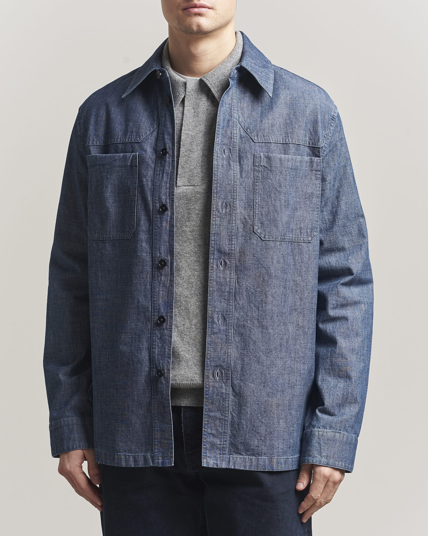 Uomini | Camicie | Jil Sander | Denim Overshirt Indigo Blue