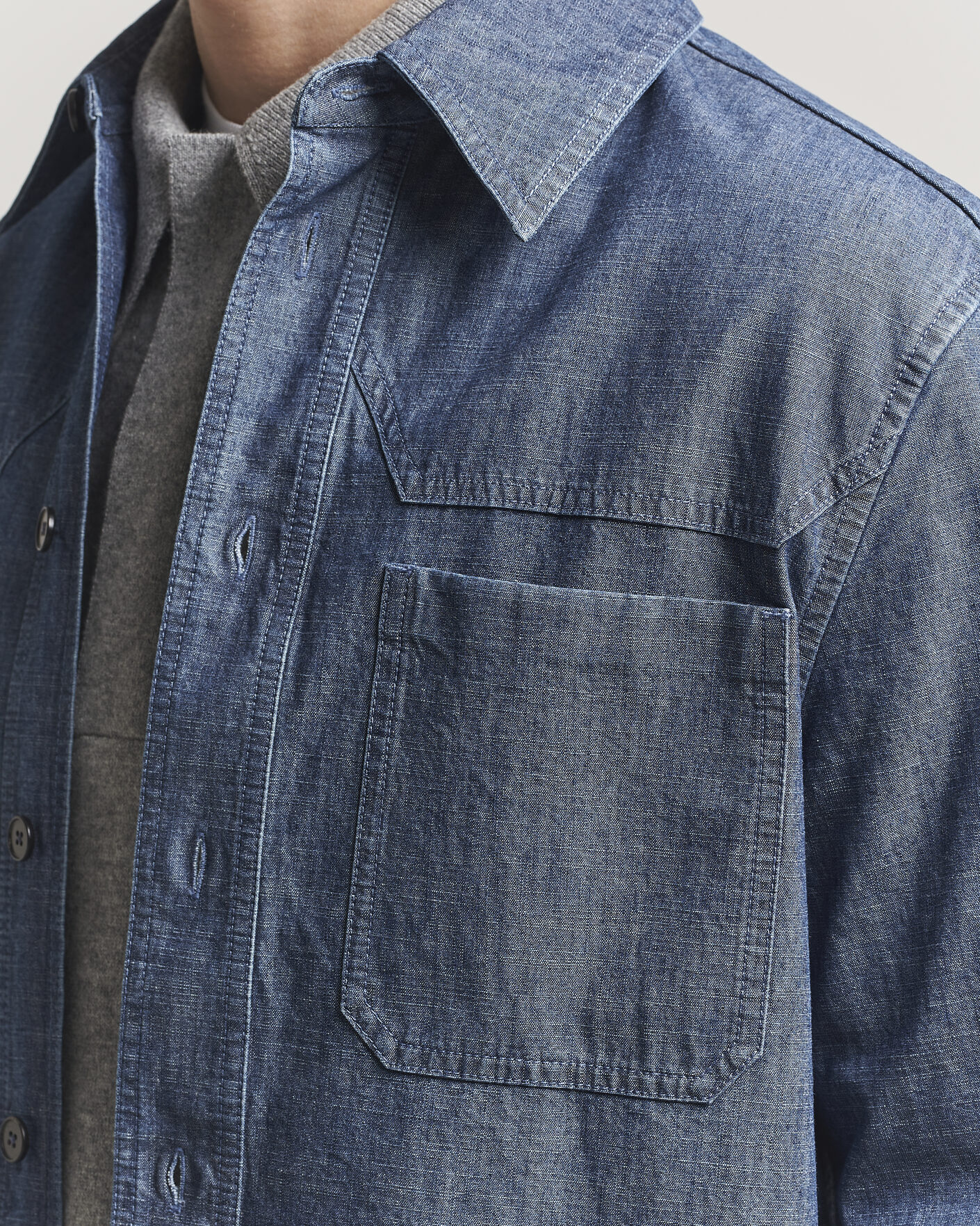 Uomini | Camicie | Jil Sander | Denim Overshirt Indigo Blue
