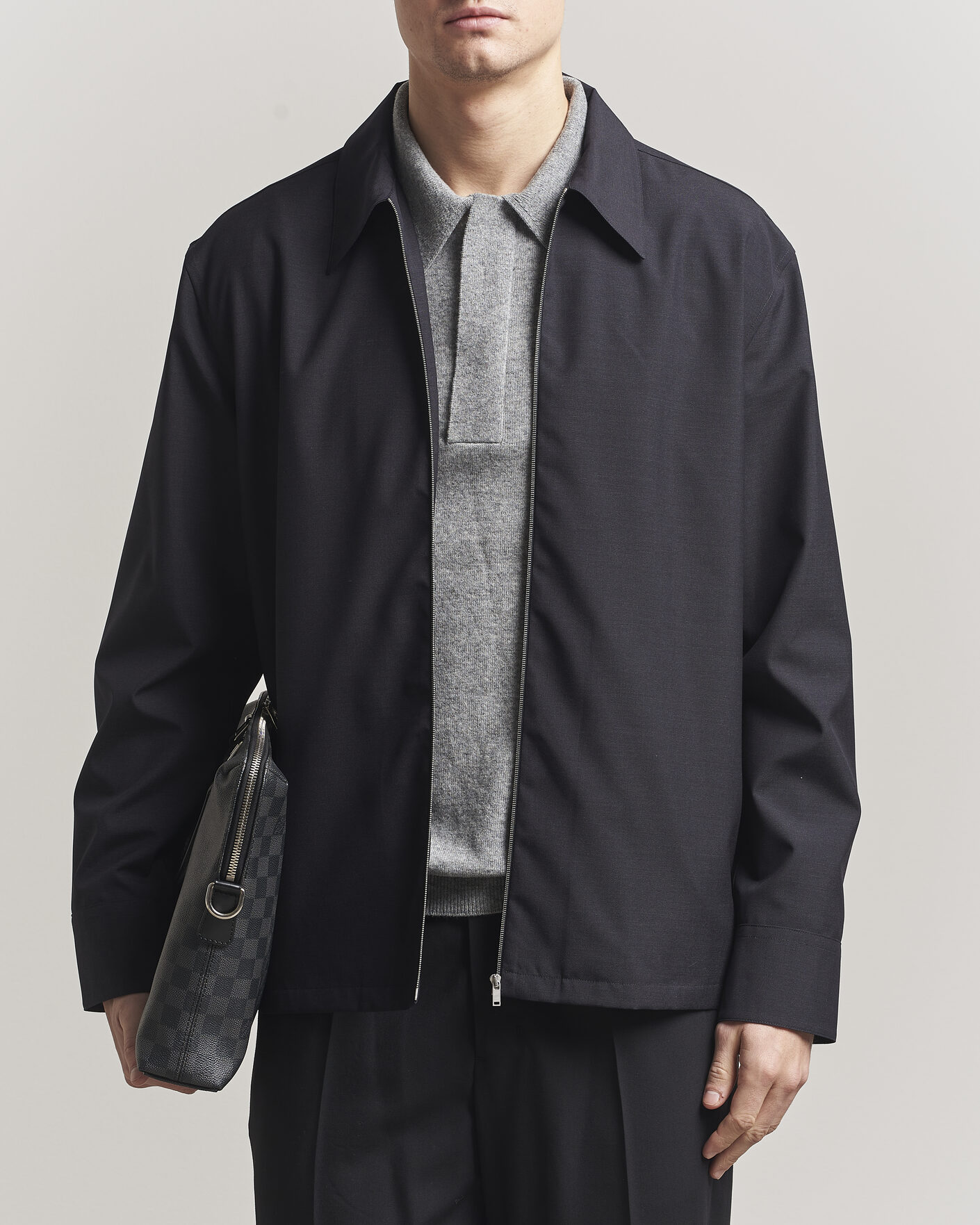 Uomini | Camicie | Jil Sander | Zip Shirt Blouson Navy