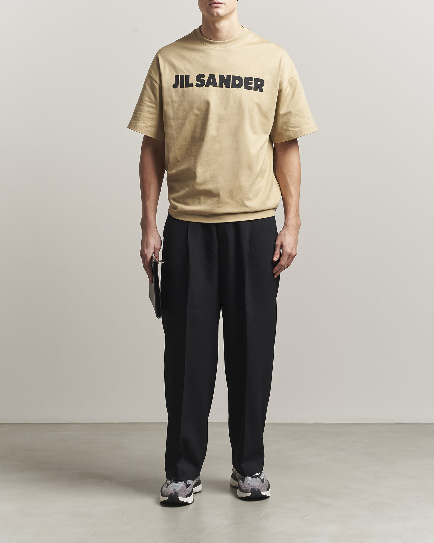 Uomini | T-shirt | Jil Sander | Short Sleeve Logo T-Shirt Khaki