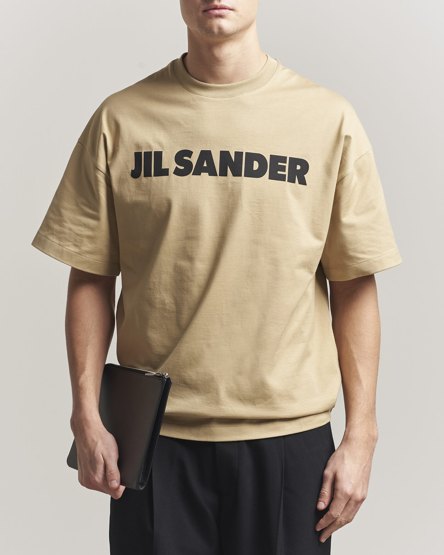 Uomini | T-shirt | Jil Sander | Short Sleeve Logo T-Shirt Khaki