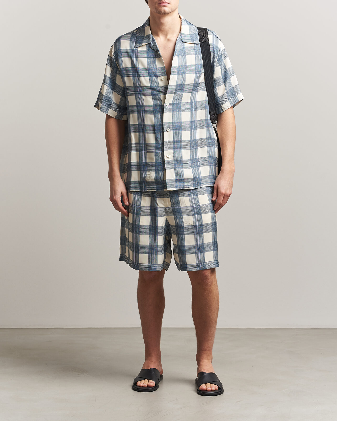 Uomini | Pantaloncini | Jil Sander | Vichy Check Shorts Blue/White