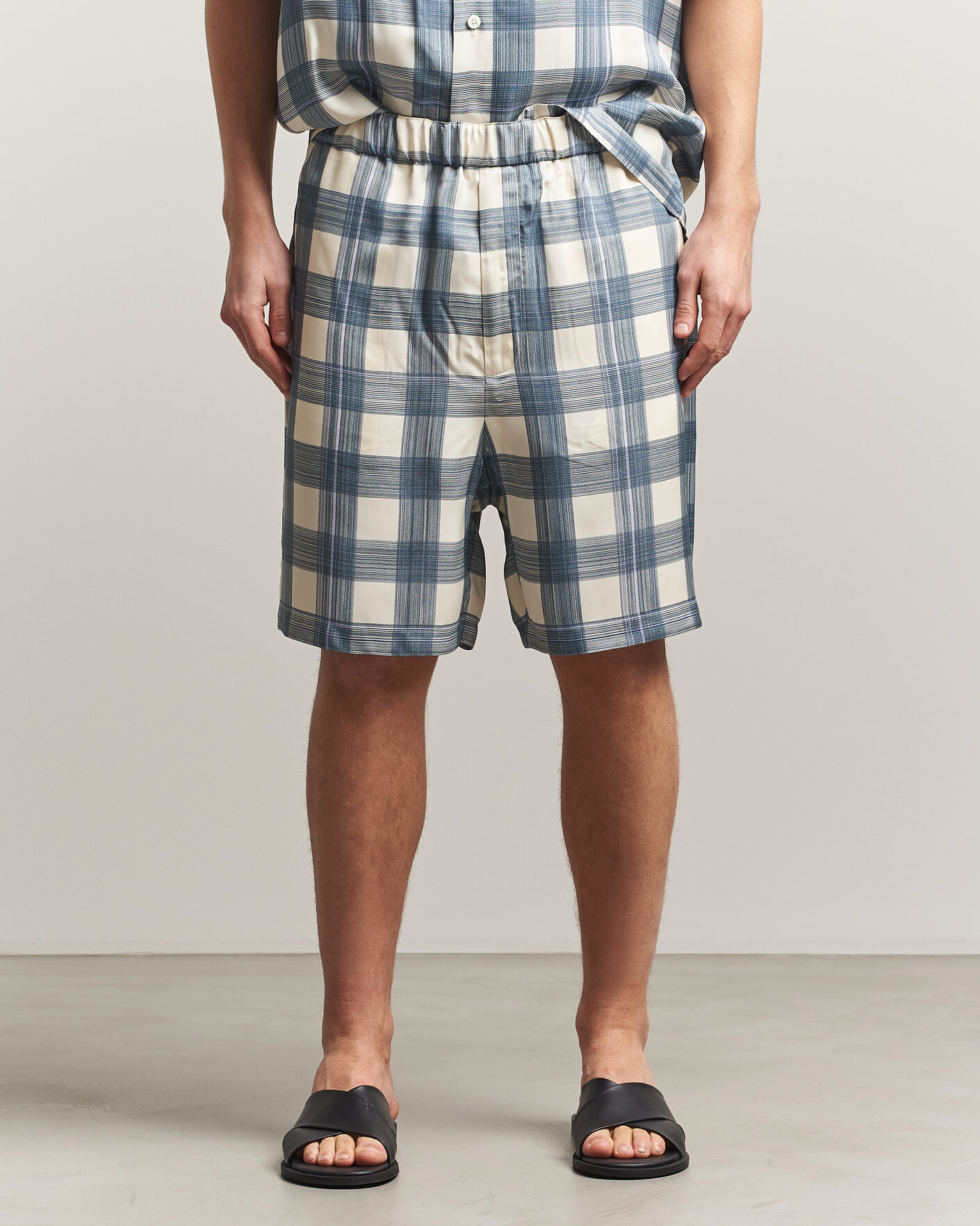 Uomini | Pantaloncini | Jil Sander | Vichy Check Shorts Blue/White