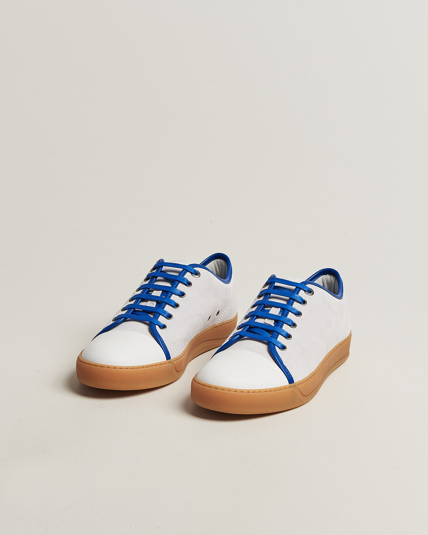 Uomini | Sneakers | Lanvin | DBB1 Nappa Cap Toe Sneaker White/Blue